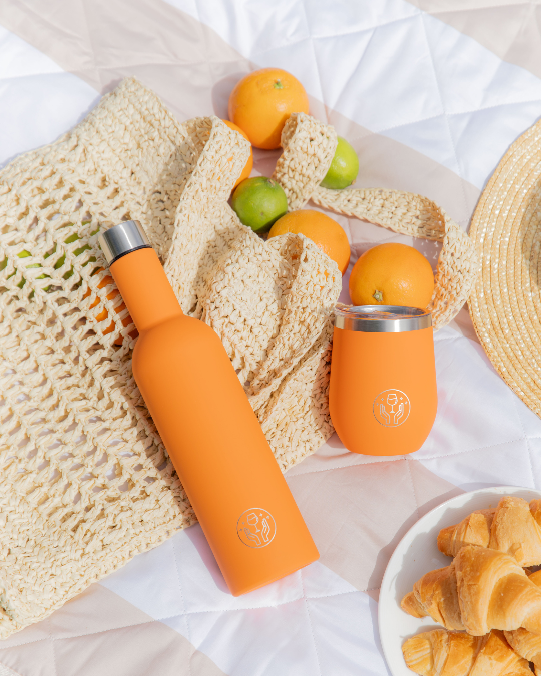 Orange Bottle + Tumbler Set