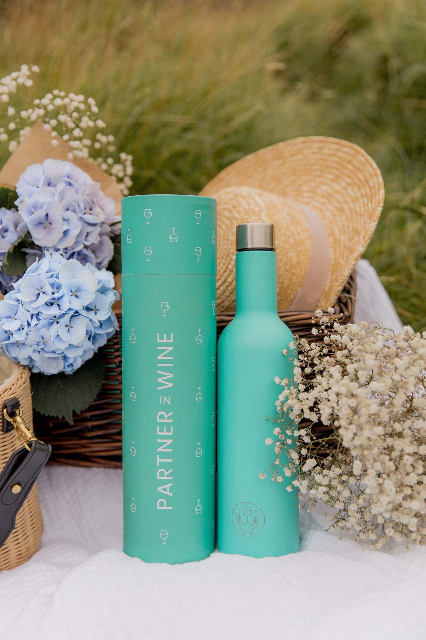 The Partner in Wine Bottle - Turquoise