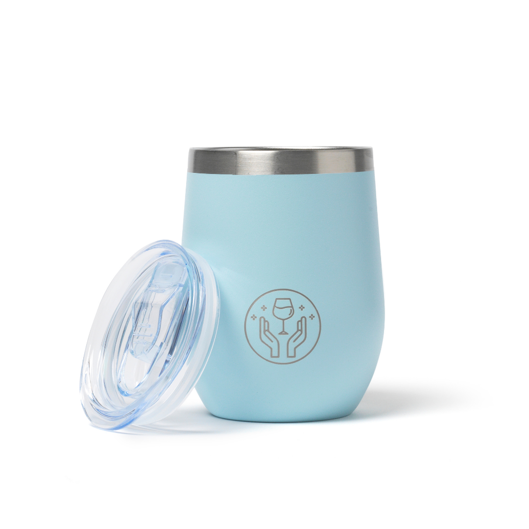 The Partner in Wine frost tumbler with lid