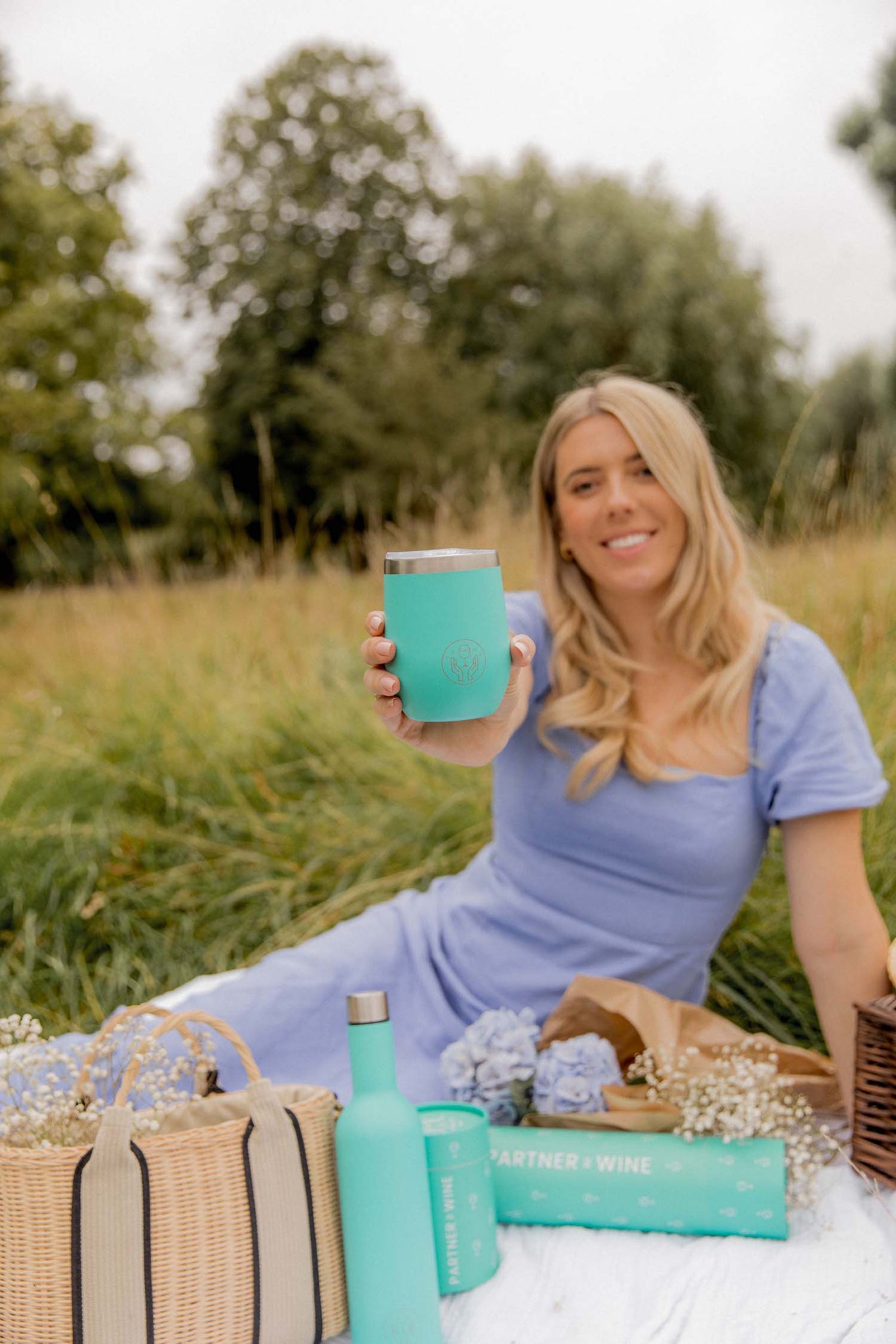 The Partner in Wine Tumbler - Turquoise